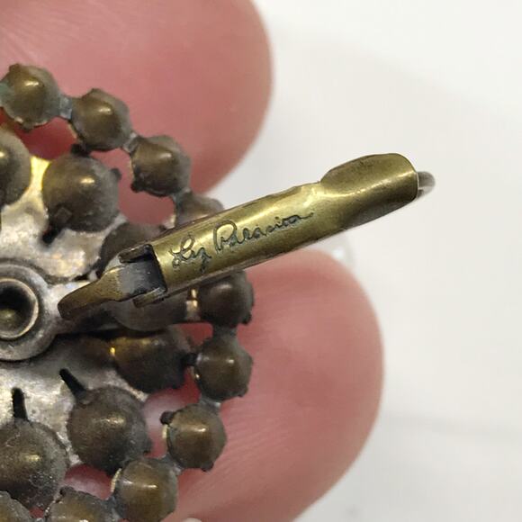 Liz Palacios Antiqued Brass AB Aurora Borealis Swarovski Crystal Earrings - Picture 2 of 12